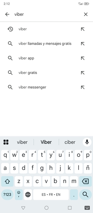 Introduzca el nombre de la aplicación y seleccione Buscar