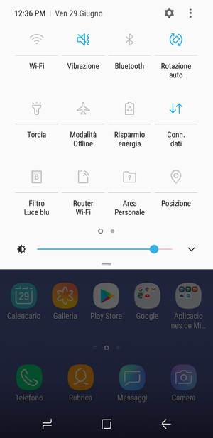 Seleziona Vibrazione per passare alla modalità silenziosa