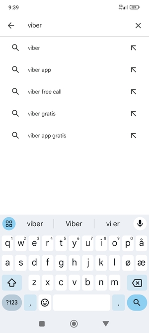 Skriv inn applikasjonsnavnet og velg Søk