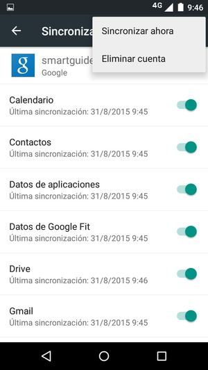 Seleccione Sincronizar ahora