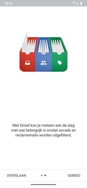 Selecteer GEREED