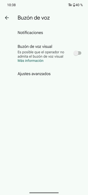 Seleccione Ajustes avanzados