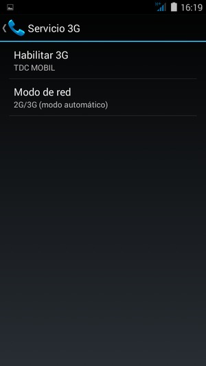 Seleccione Modo de red