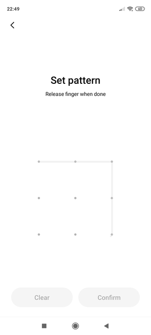 Draw an unlock pattern
