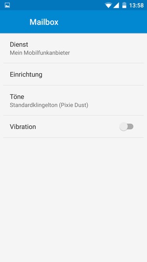 Wählen Sie Einrichtung