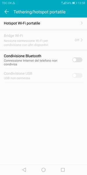 Seleziona Hotspot Wi-Fi portatile