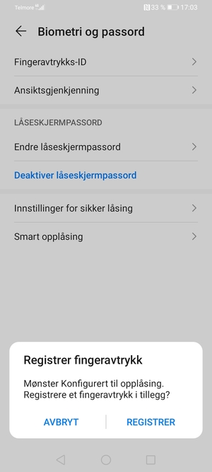 Velg AVBRYT