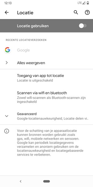 Schakel Locatie gebruiken uit