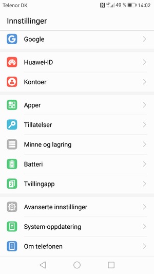 Bla til og velg Avanserte innstillinger