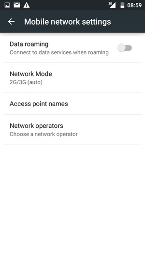 Select Network Mode
