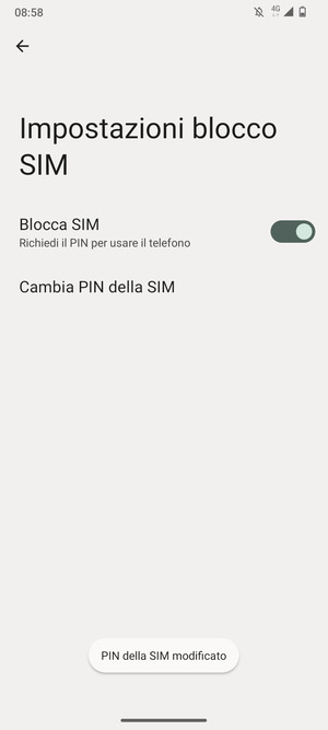 Il tuo PIN della SIM è stato modificato