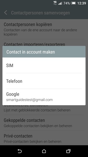Selecteer Google