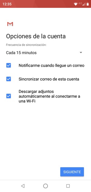 Seleccione SIGUIENTE