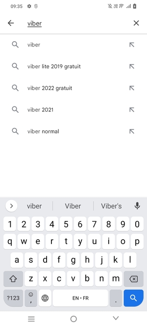 Saisissez le nom de l'appli et sélectionnez Rechercher