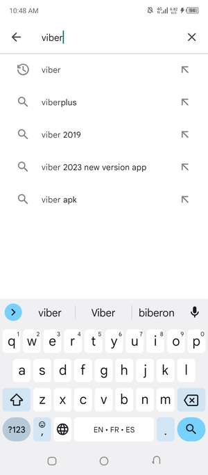 Enter the app name and select Search