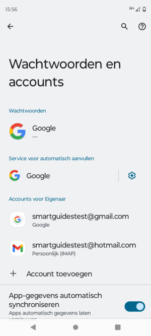 Selecteer uw Google-account