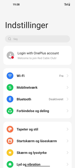 Vælg Wi-Fi