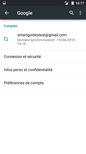 Sélectionnez votre compte