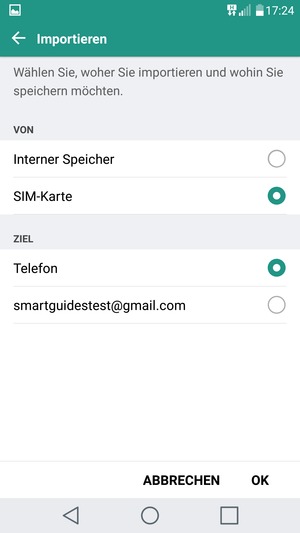 Wählen Sie SIM-Karte