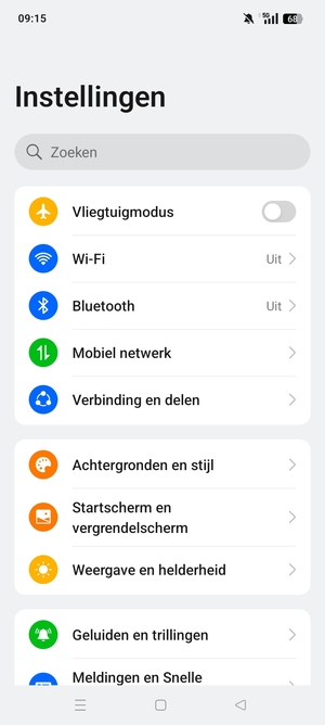 Selecteer Verbinding en delen