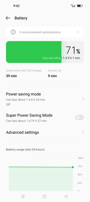 Select Power saving mode