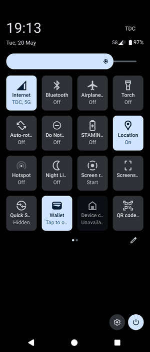 Adjust brightness to the required level