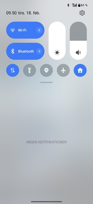 Aktiver topmenuen igen