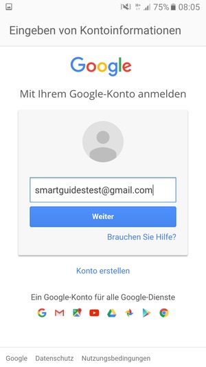 Wählen Sie Weiter
