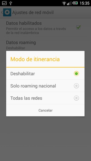 Seleccione la opción deseada