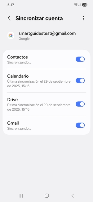 Su información será sincronizada