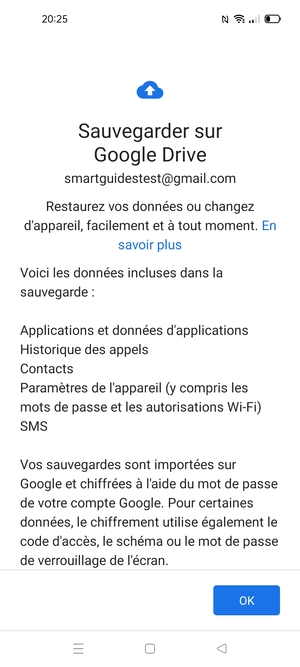 Sélectionnez OK