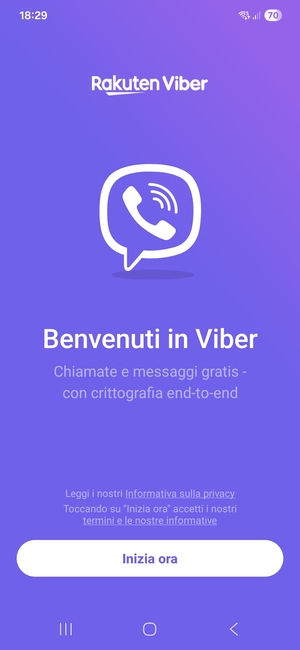 L'app è pronta per l'uso