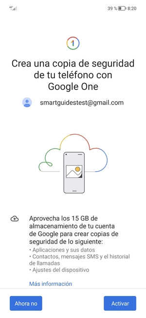 Seleccione Activar