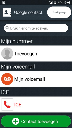 Selecteer Ik wil graag