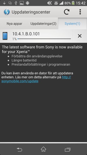 Vänta på att nedladdningen avslutas.