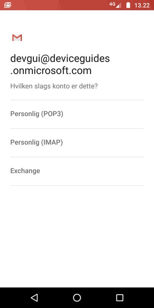 Vælg Exchange