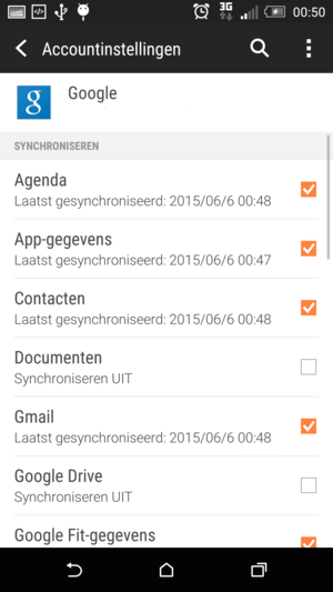 Selecteer de Menu-knop