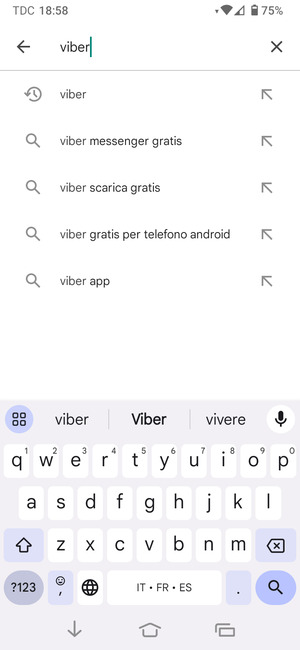 Inserisci il nome dell'app e seleziona Ricerca