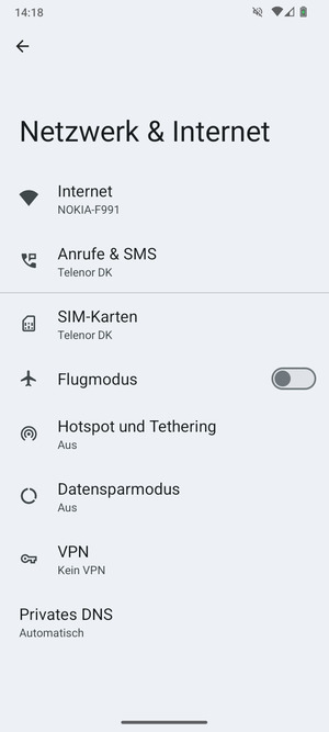 Wählen Sie SIM-Karten