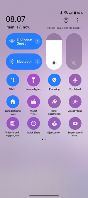 Slå Wi-Fi og Bluetooth fra