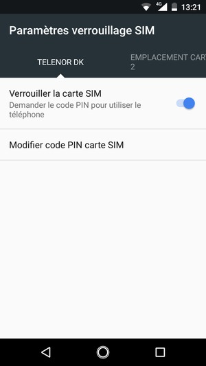 Sélectionnez Public puis Modifier code PIN carte SIM