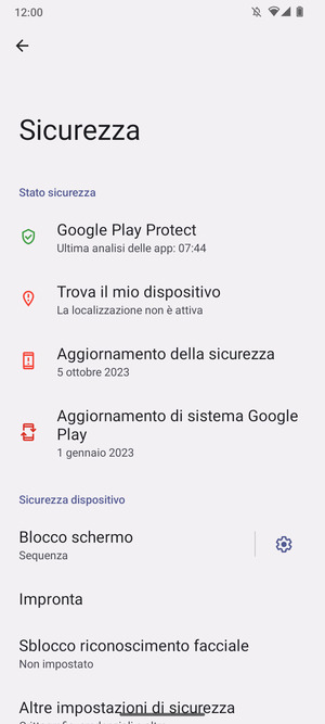 Il tuo telefono è ora protetto dal blocco schermo