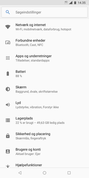 Vælg Netværk og internet
