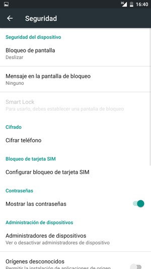 Para activar su bloqueo de pantalla, vaya al menú Seguridad / Seguridad y huella digital y seleccione Bloqueo de pantalla