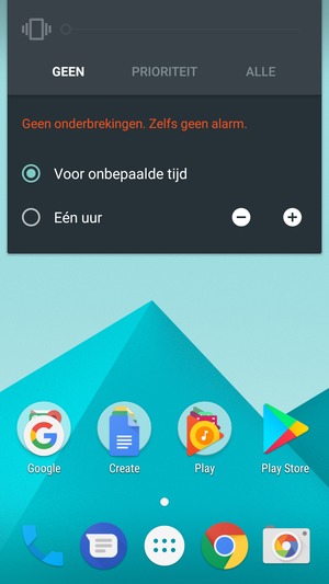 Selecteer GEEN om te veranderen naar stille modus