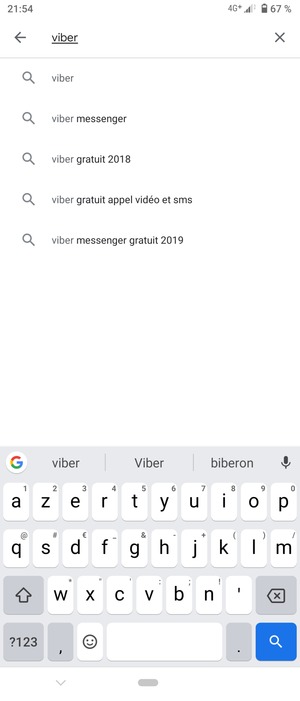 Saisissez le nom de l'appli et sélectionnez Rechercher