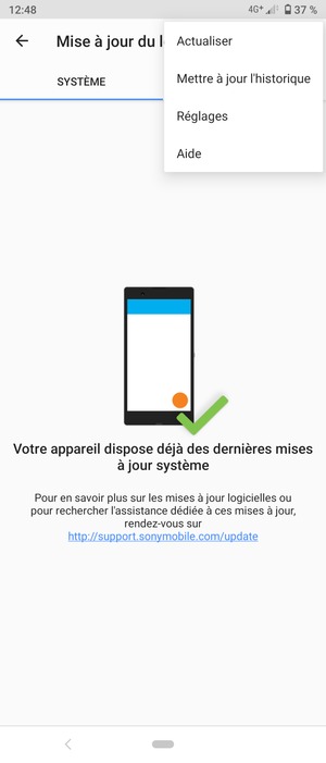 Sélectionnez Actualiser