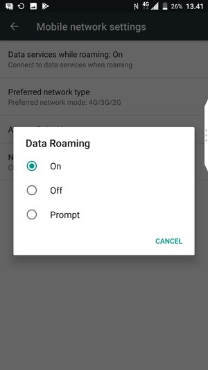 Select your preferred option