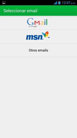 Seleccione Otros emails