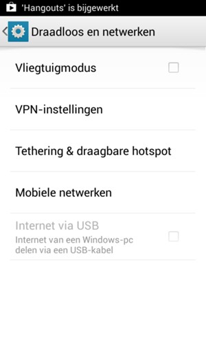 Selecteer Mobiele netwerken